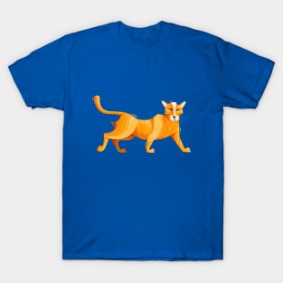 Orange Big Cat T-Shirt